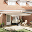 Udtrækkelig markise Beige 450 × 350 cm Stof og aluminium