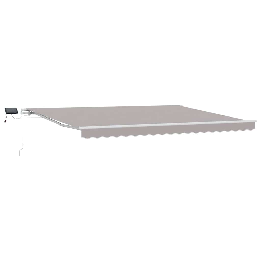 Udtrækkelig markise Lysegrå 450 × 350 cm Stof og aluminium