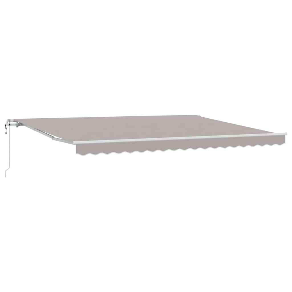Udtrækkelig markise Lysegrå 450 × 350 cm Stof og aluminium