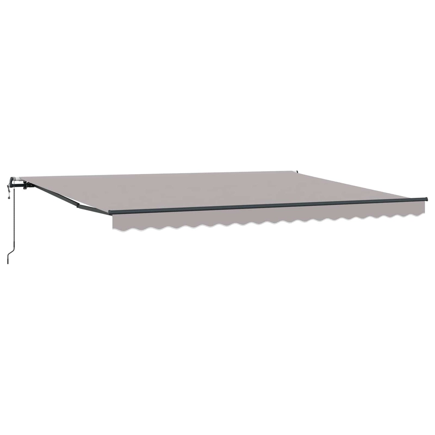 Udtrækkelig markise Lysegrå 450 × 350 cm Stof og aluminium