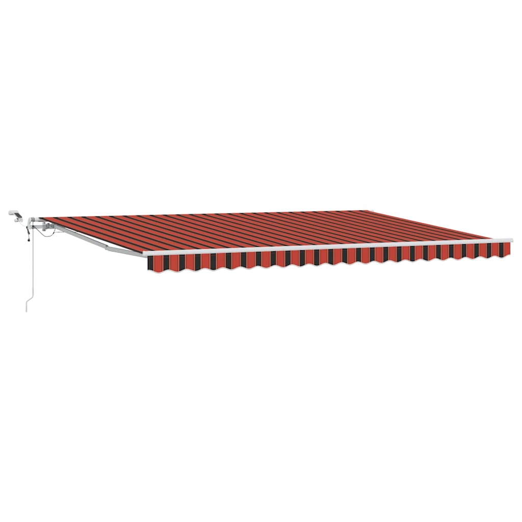 Udtrækkelig markise Orange og Brun 500 × 300 cm Polyester