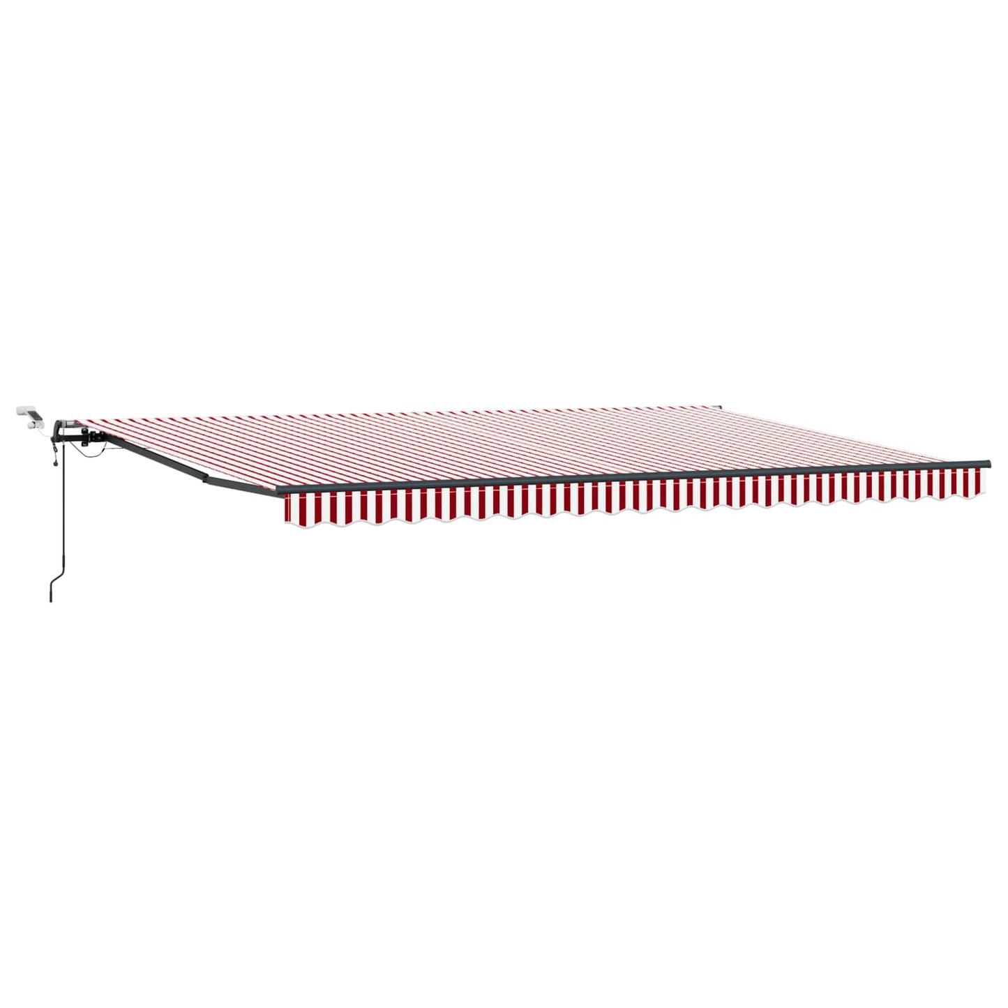 Udtrækkelig markise Rød og Hvid 500 × 300 cm Polyester