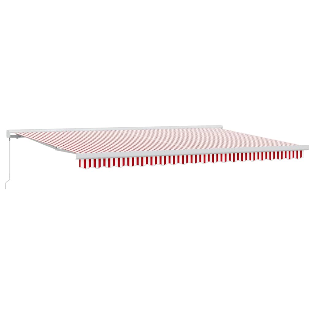 Udtrækkelig markise Rød og Hvid 500 × 300 cm