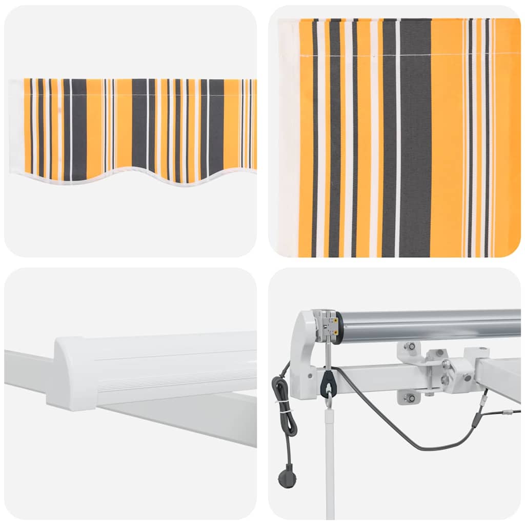 Udtrækkelig markise Flerfarvet 500 × 300 cm Polyester