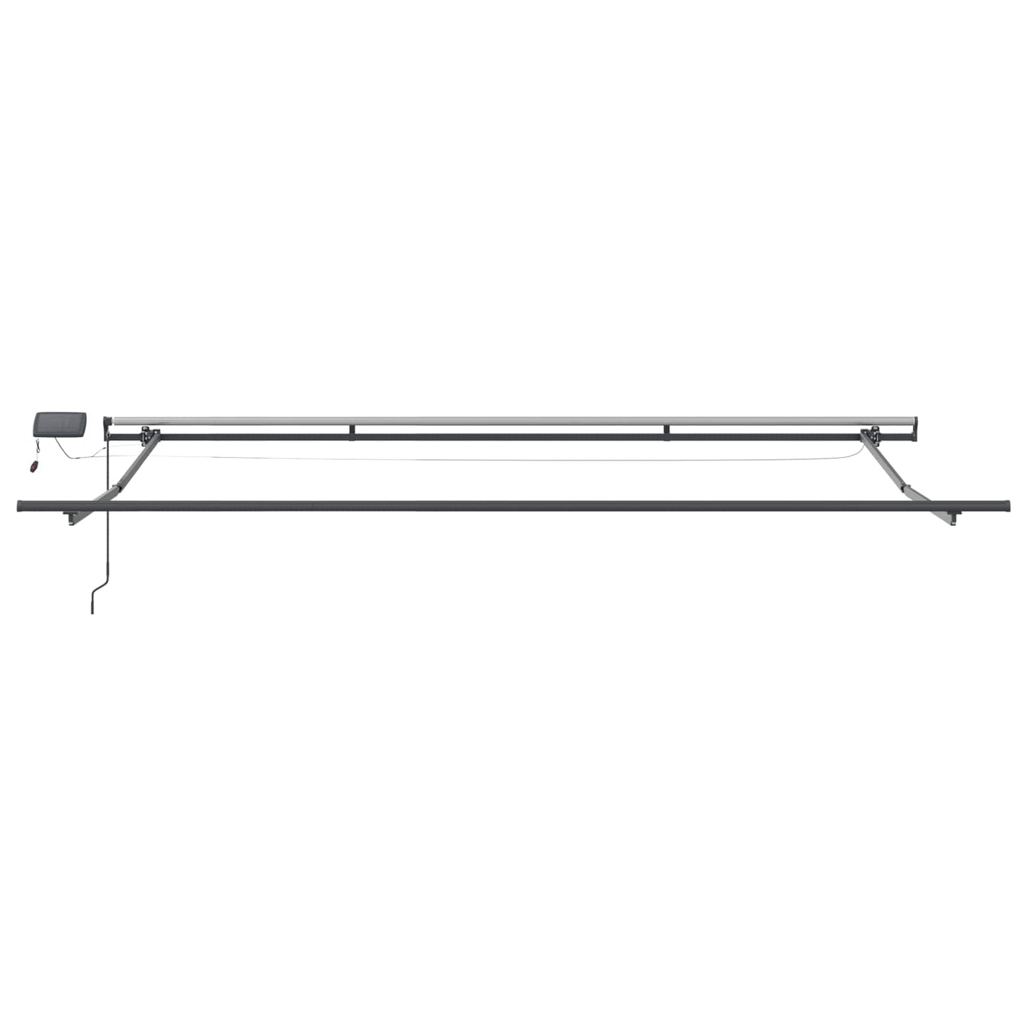 Udtrækkelig markise Flerfarvet 500 × 300 cm Stof og aluminium