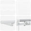 Udtrækkelig markise Hvid 500 × 300 cm Stof og aluminium