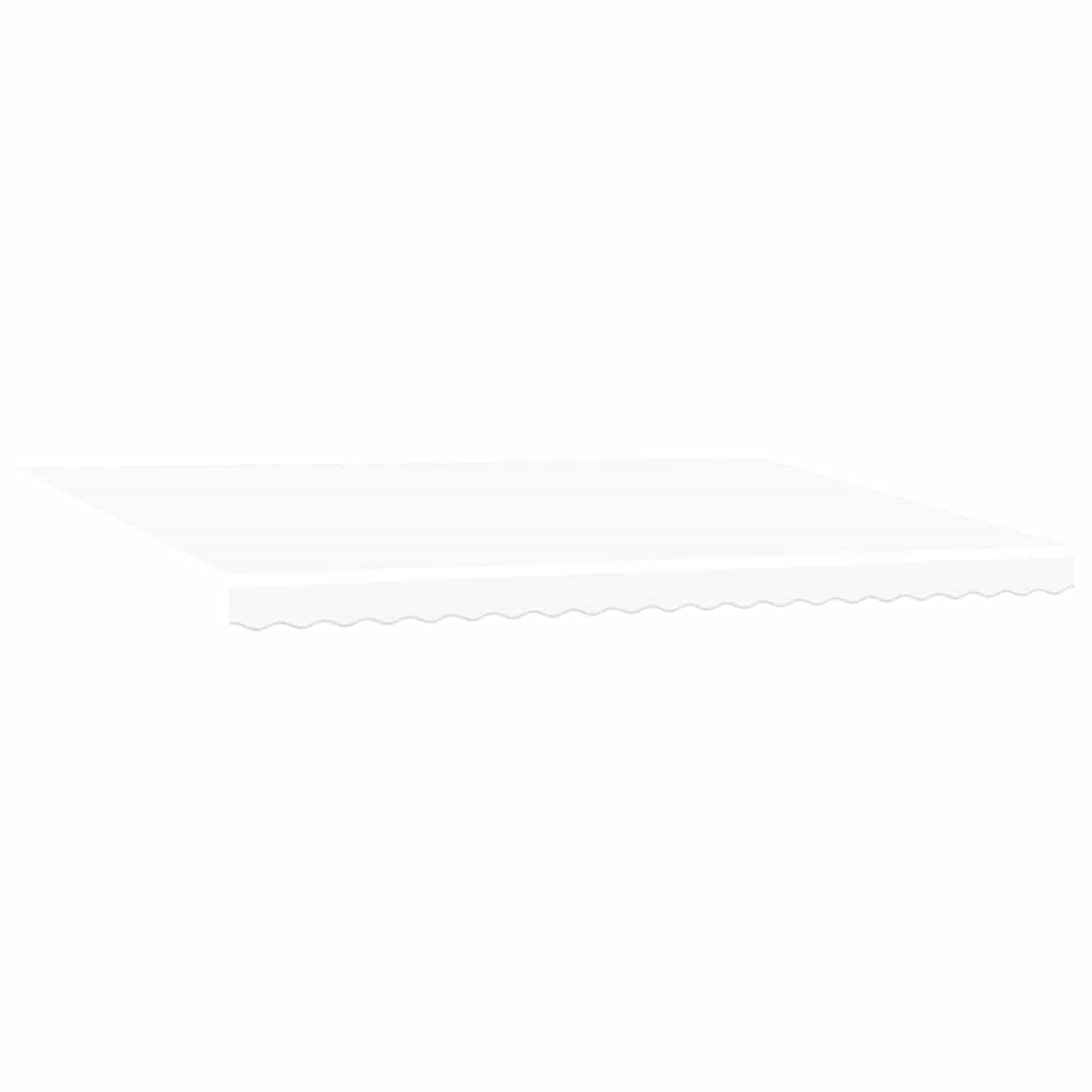 Udtrækkelig markise Hvid 500 × 300 cm Stof og aluminium