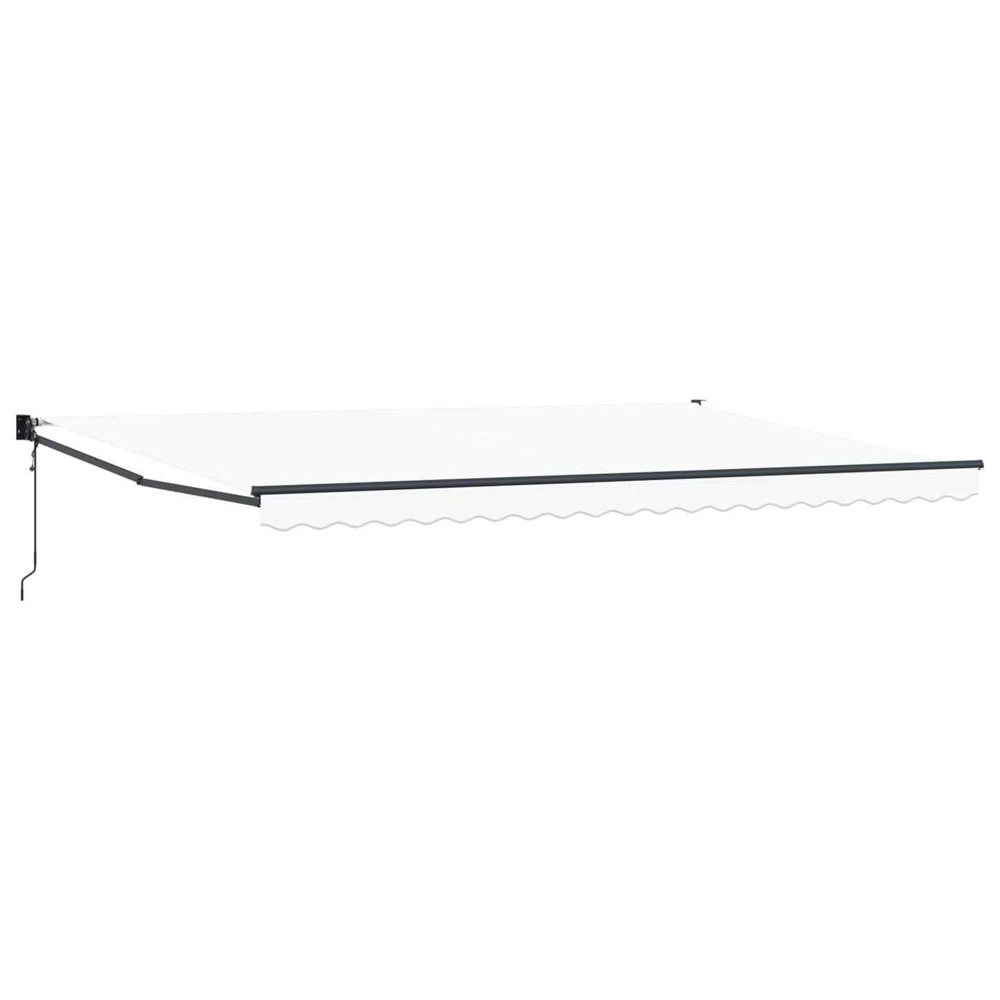 Udtrækkelig markise Hvid 500 x 300 x 165 cm Polyester og metal