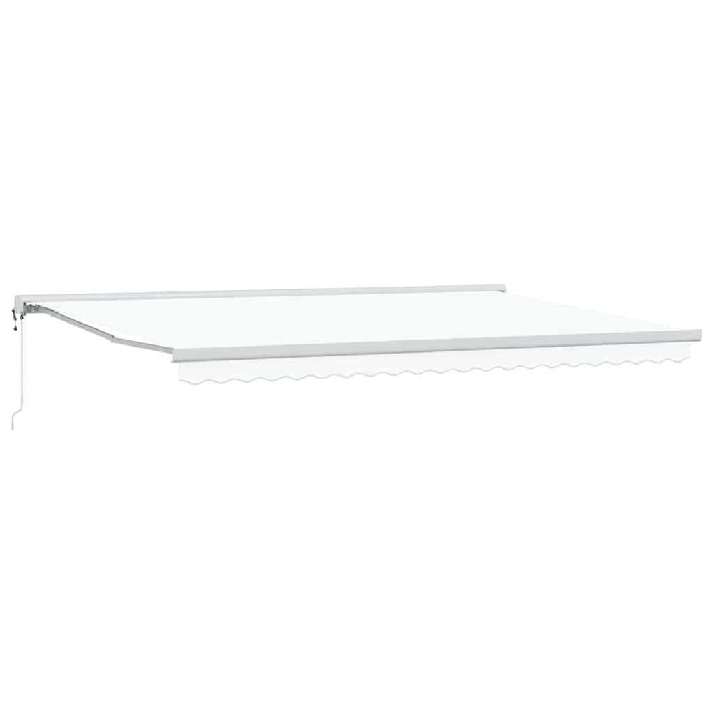 Udtrækkelig markise Hvid 500 x 300 x 165 cm Stof og Metal