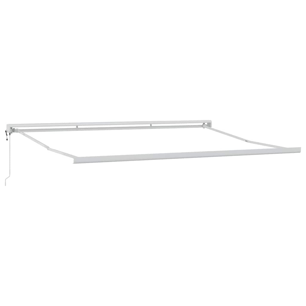 Udtrækkelig markise Hvid 500 x 300 x 165 cm Stof og Metal