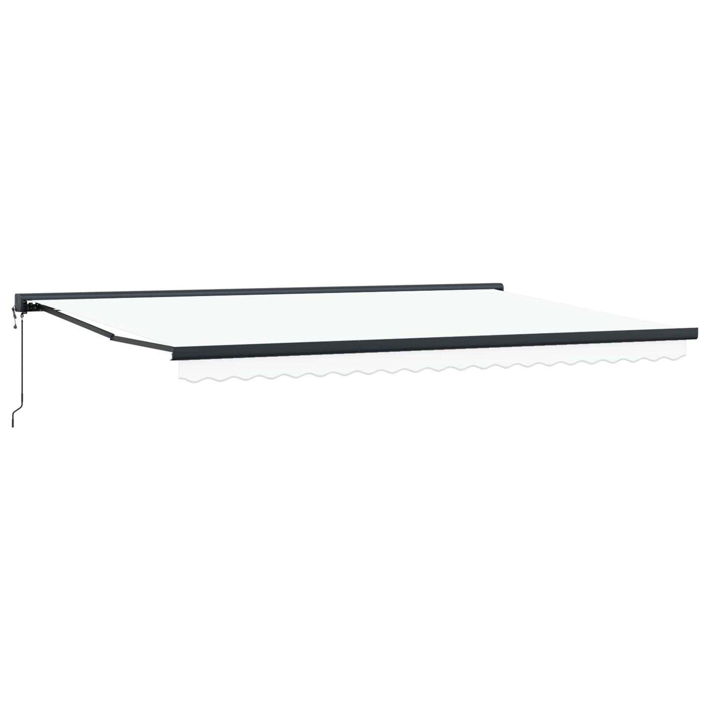 Udtrækkelig markise Hvid 500 x 300 x 165 cm Stof og Metal
