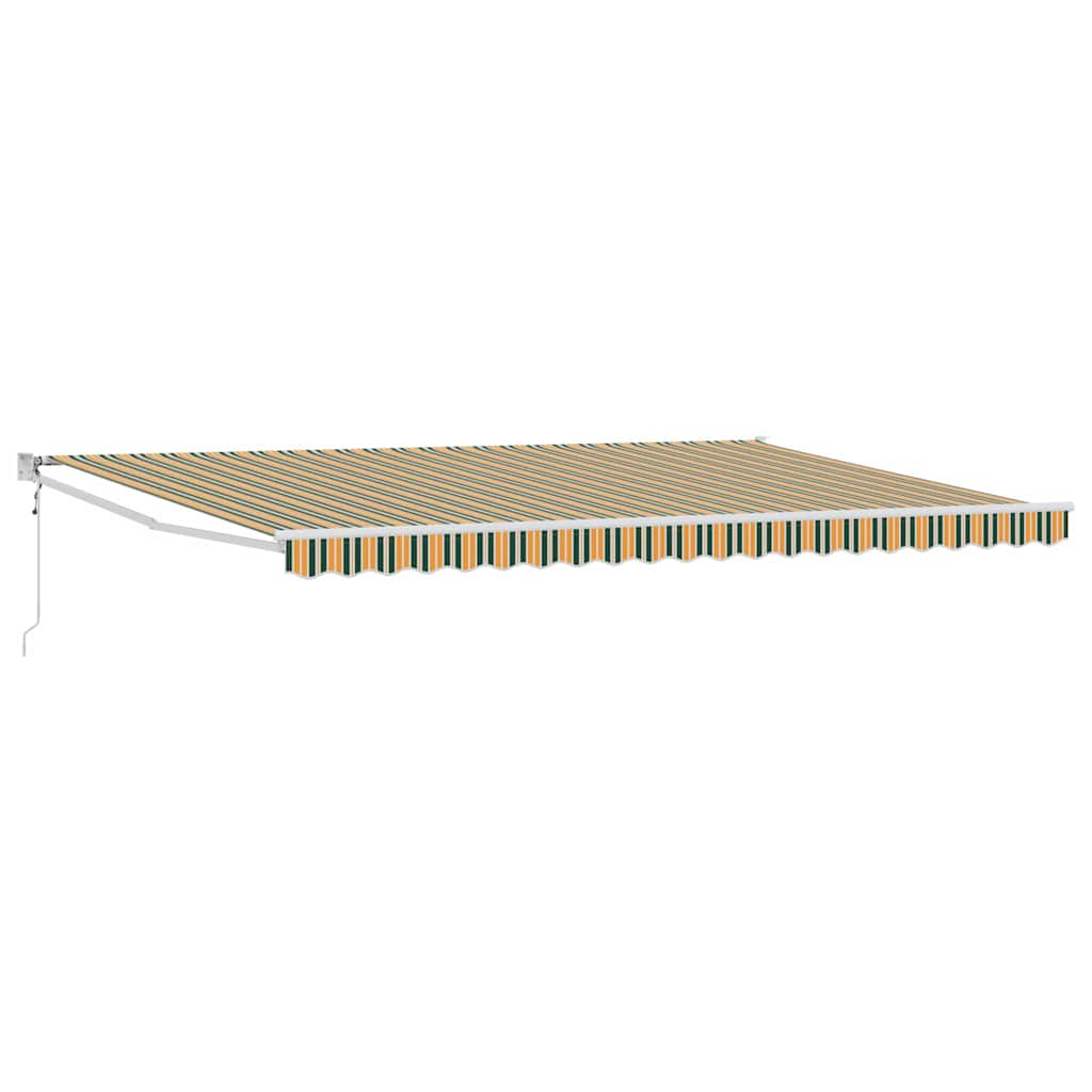 Udtrækkelig markise Grøn 500 × 300 cm Polyester og metal