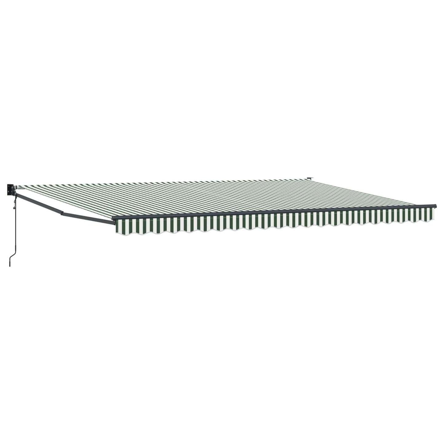 Udtrækkelig markise Grøn og Hvid 500 × 300 cm