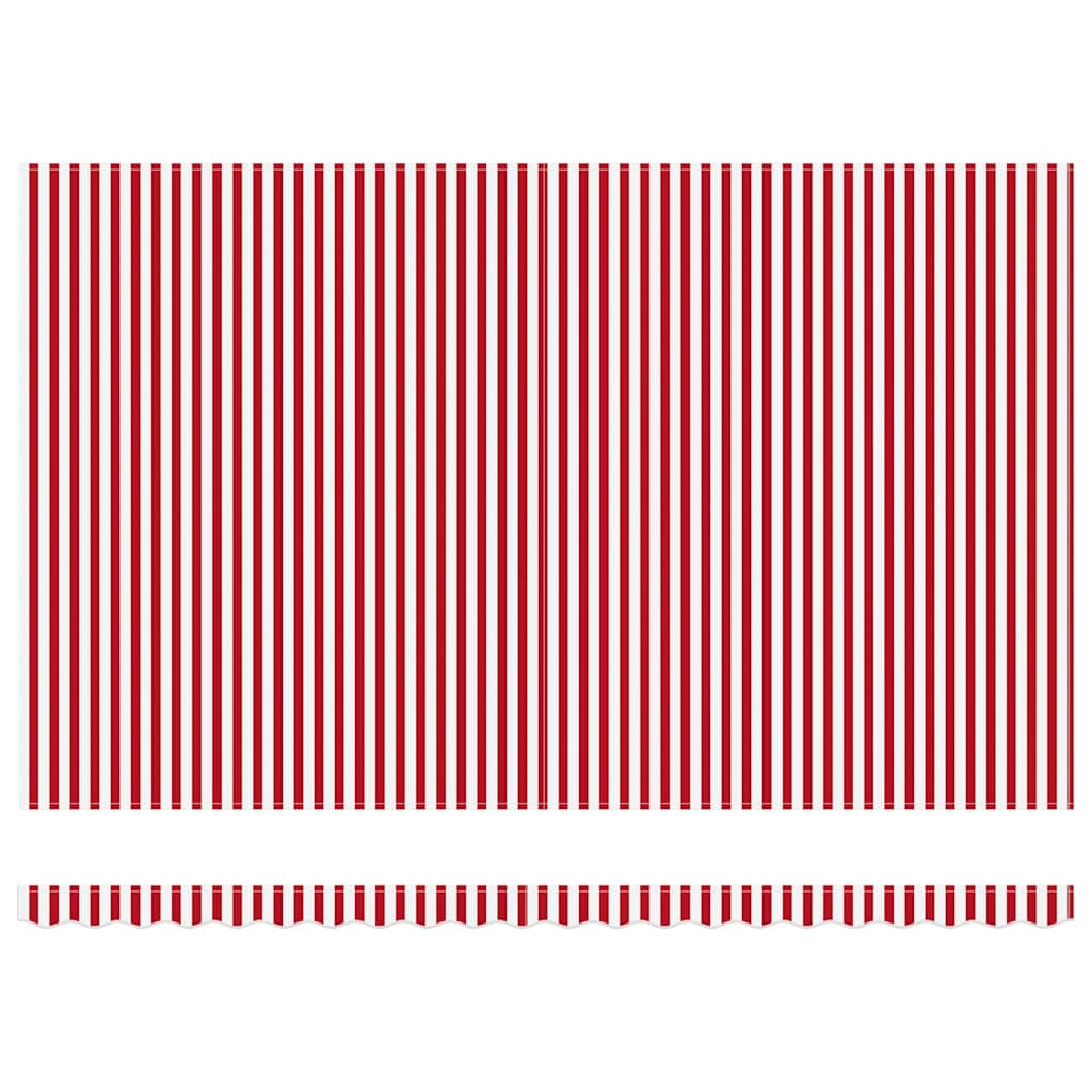 Udtrækkelig markise Rød og Hvid 500 × 350 cm