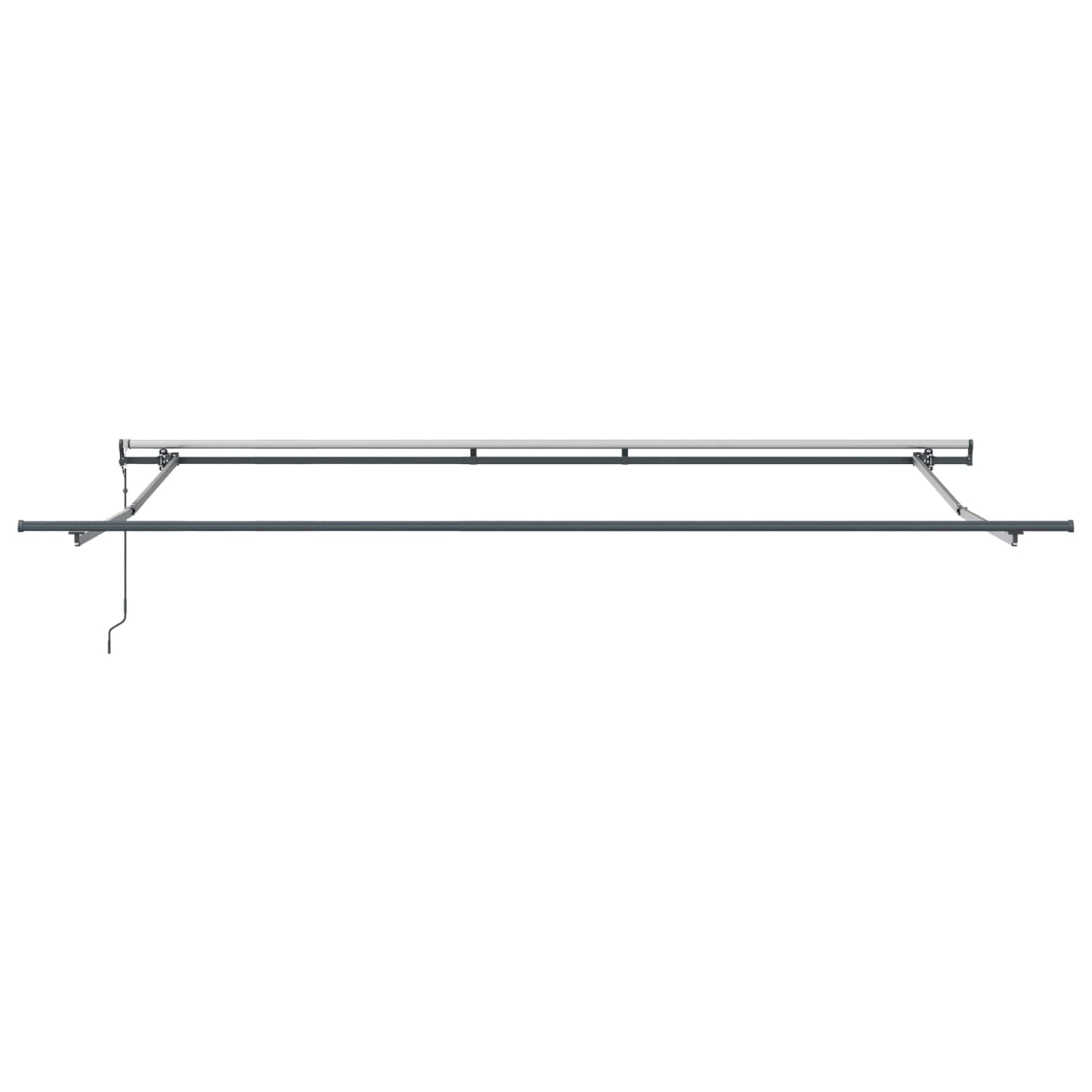 Udtrækkelig markise Lysegrå 500 × 350 cm Stof og aluminium