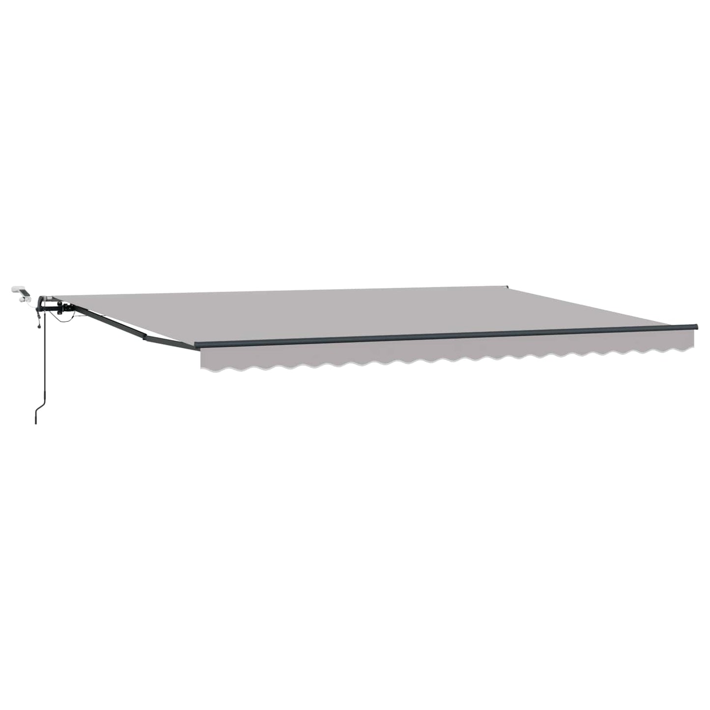 Udtrækkelig markise Lysegrå 500 × 350 cm Polyester