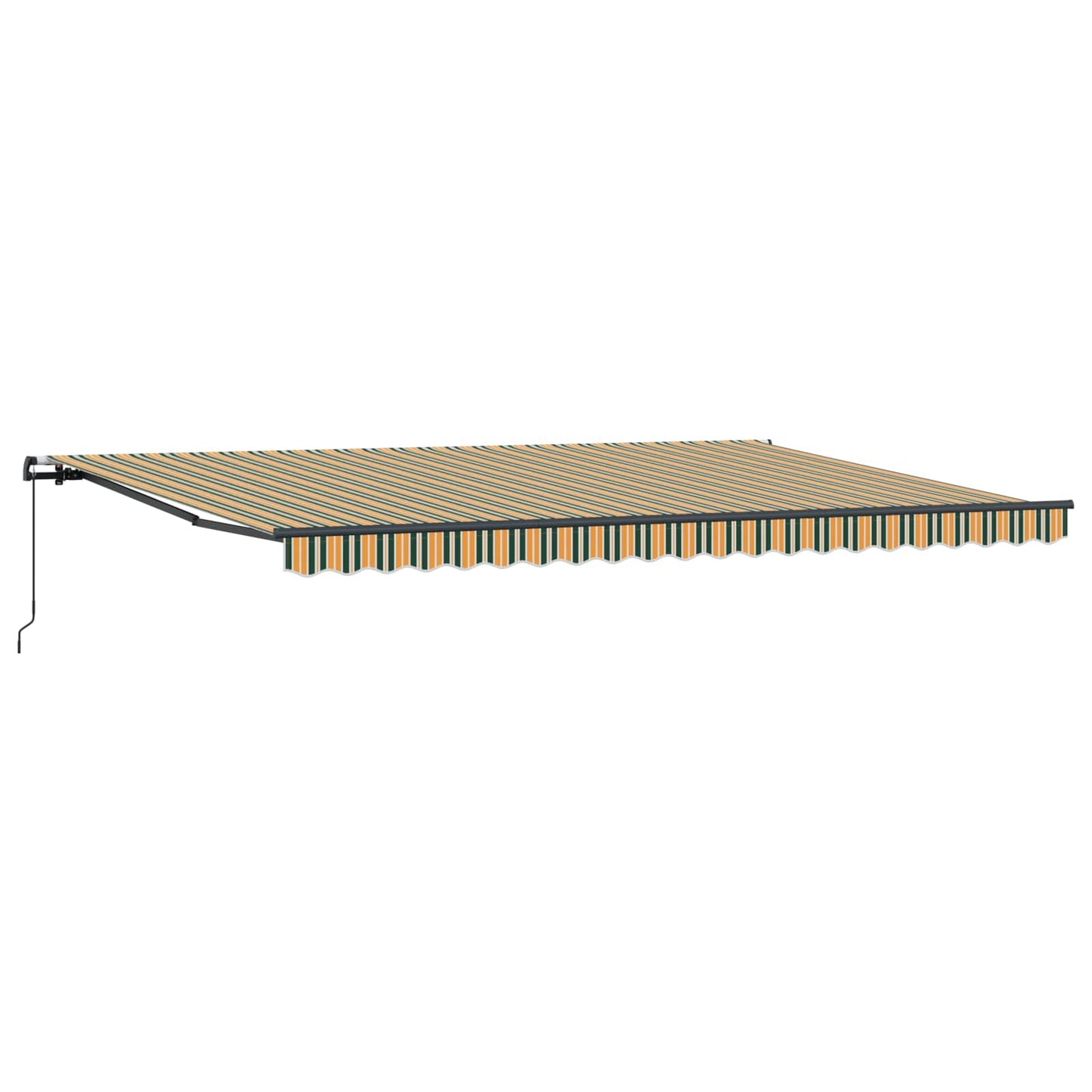 Udtrækkelig markise Grøn og gul 500 × 350 cm