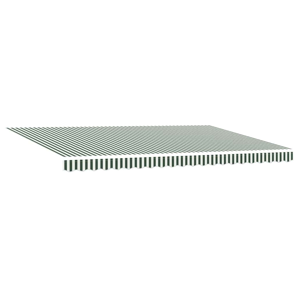 Udtrækkelig markise Grøn og Hvid 500 × 350 cm