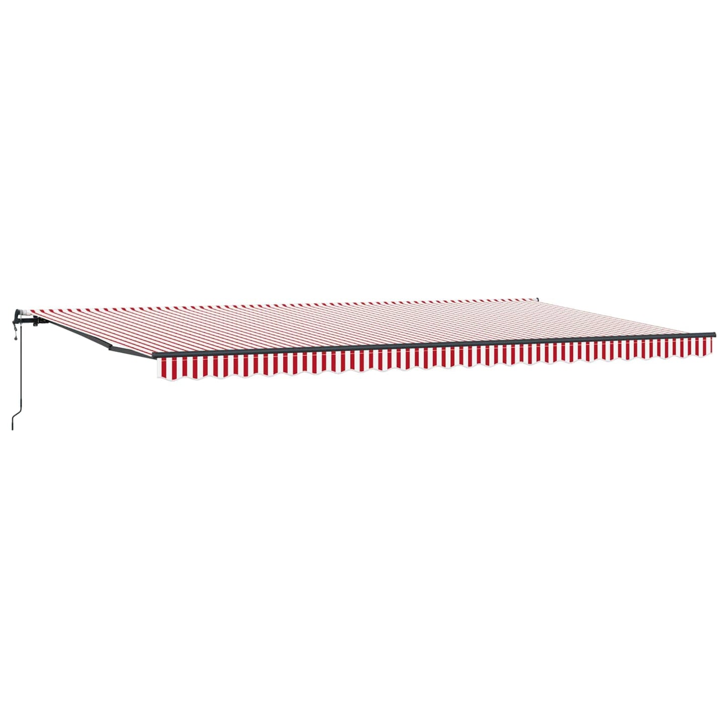 Udtrækkelig markise Rød og Hvid 600 × 300 cm Stof og aluminium