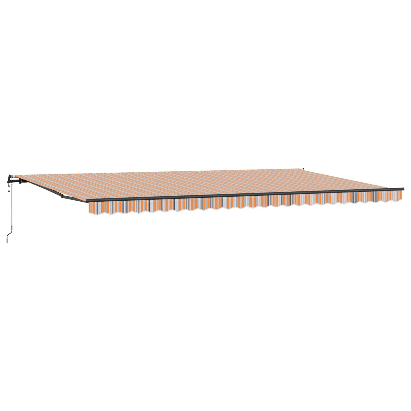 Udtrækkelig markise Flerfarvet 600 × 300 cm Stof og aluminium