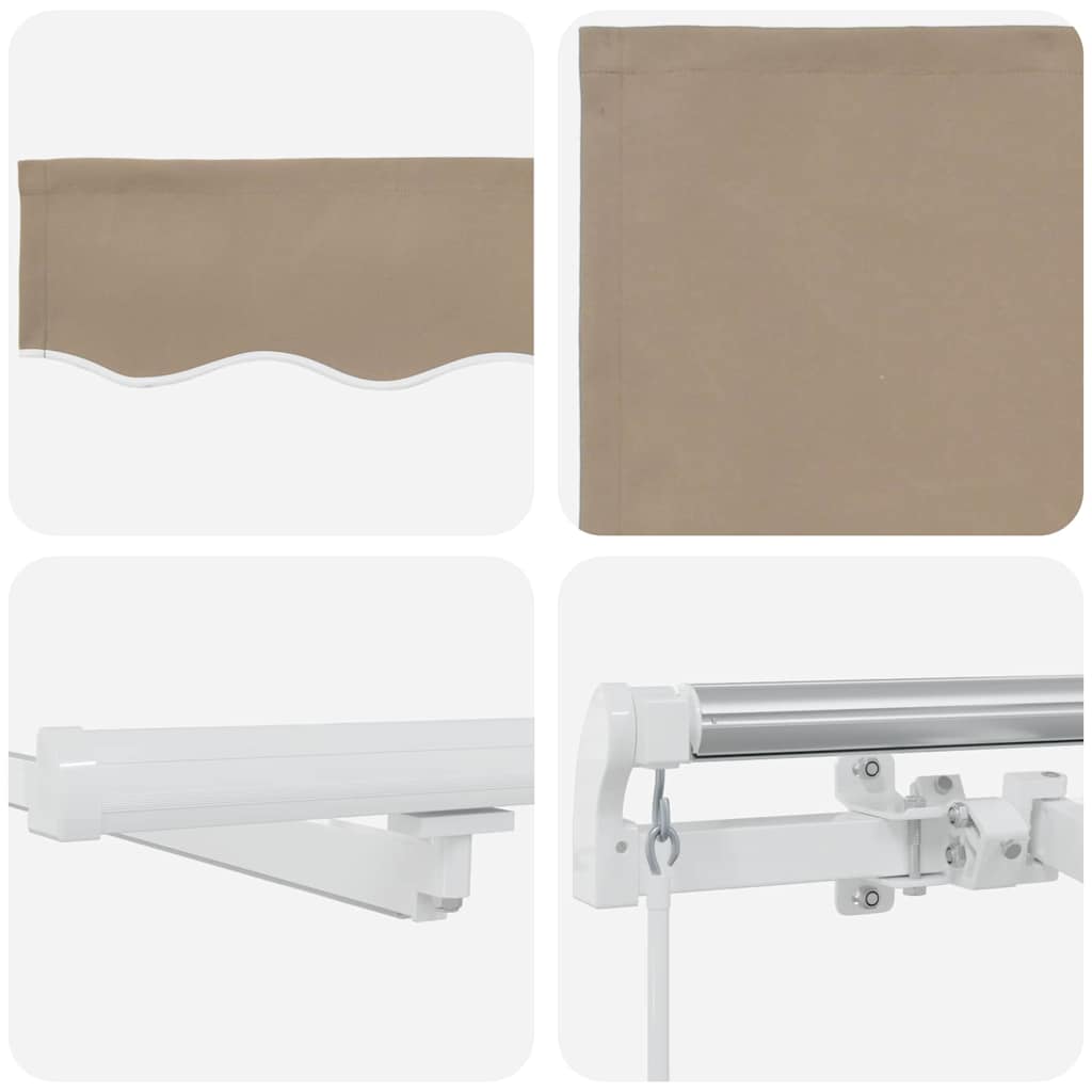 Udtrækkelig markise Beige 600 × 300 cm Stof og aluminium