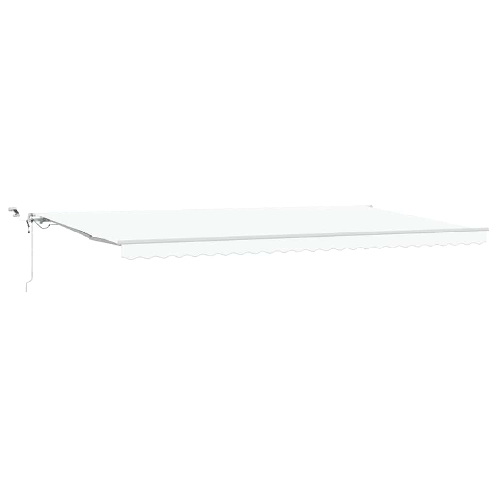 Udtrækkelig markise Hvid 600 × 300 cm Polyester