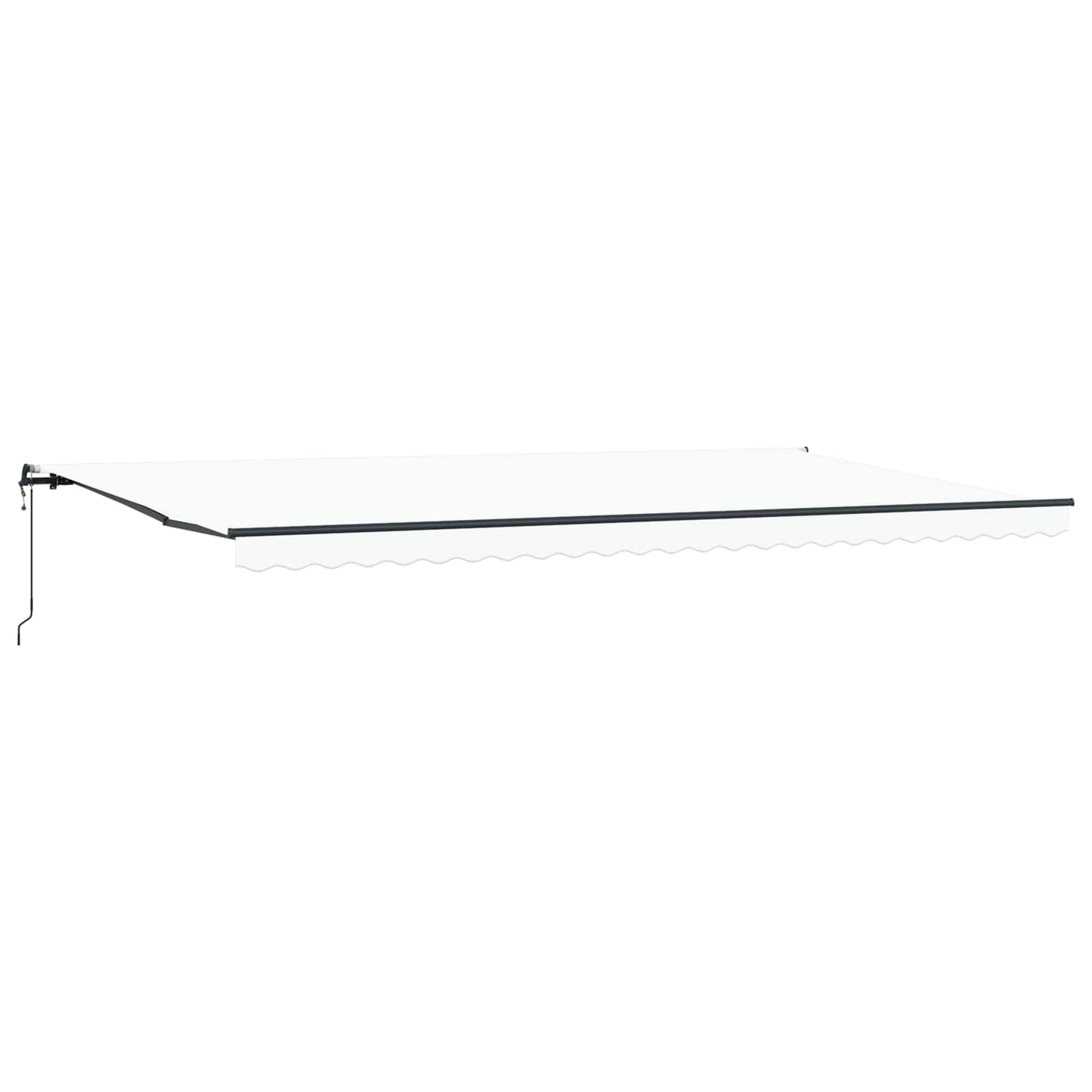 Udtrækkelig markise Hvid 600 × 300 cm Stof og aluminium