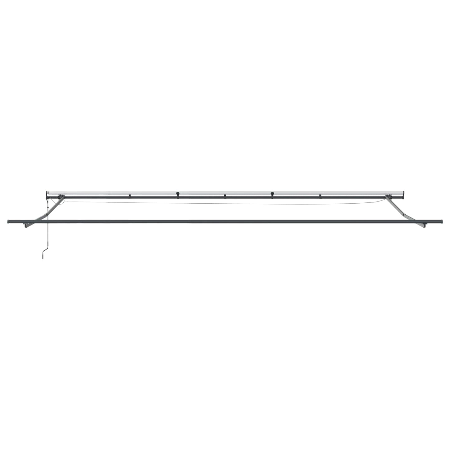 Udtrækkelig markise Hvid 600 × 300 cm Polyester
