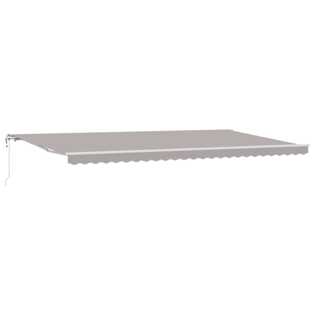 Udtrækkelig markise Lysegrå 600 × 300 cm Stof og aluminium