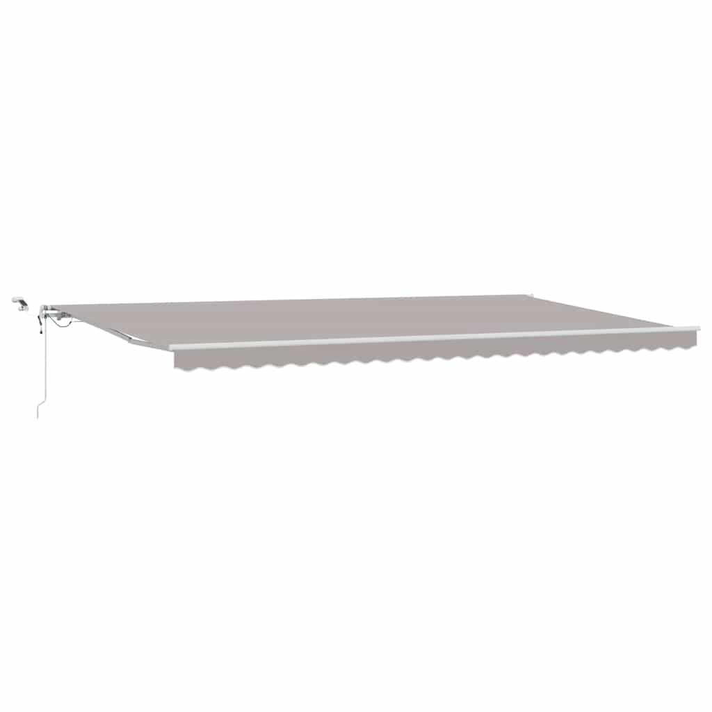 Udtrækkelig markise Lysegrå 600 × 300 cm Polyester