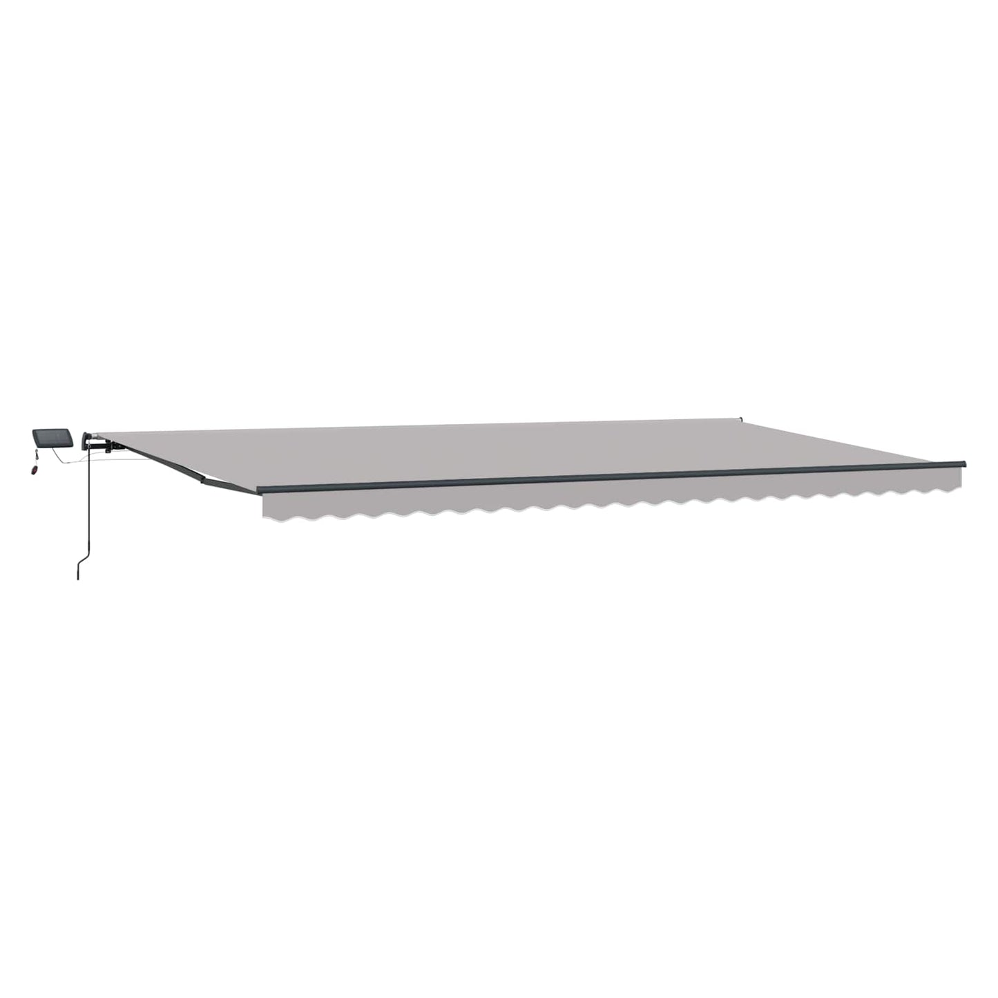 Udtrækkelig markise Lysegrå 600 × 300 cm Stof og aluminium