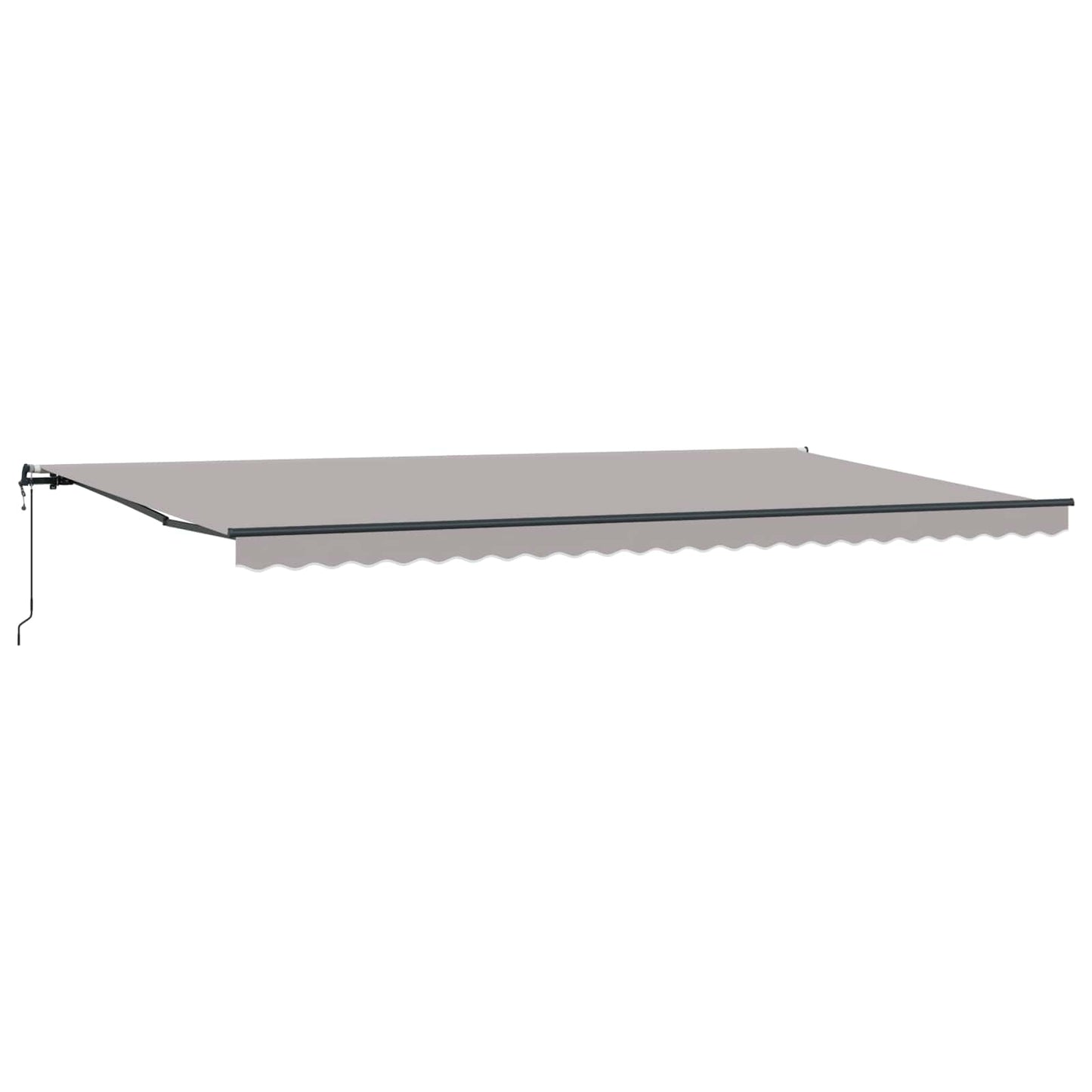 Udtrækkelig markise Lysegrå 600 × 300 cm Stof og aluminium