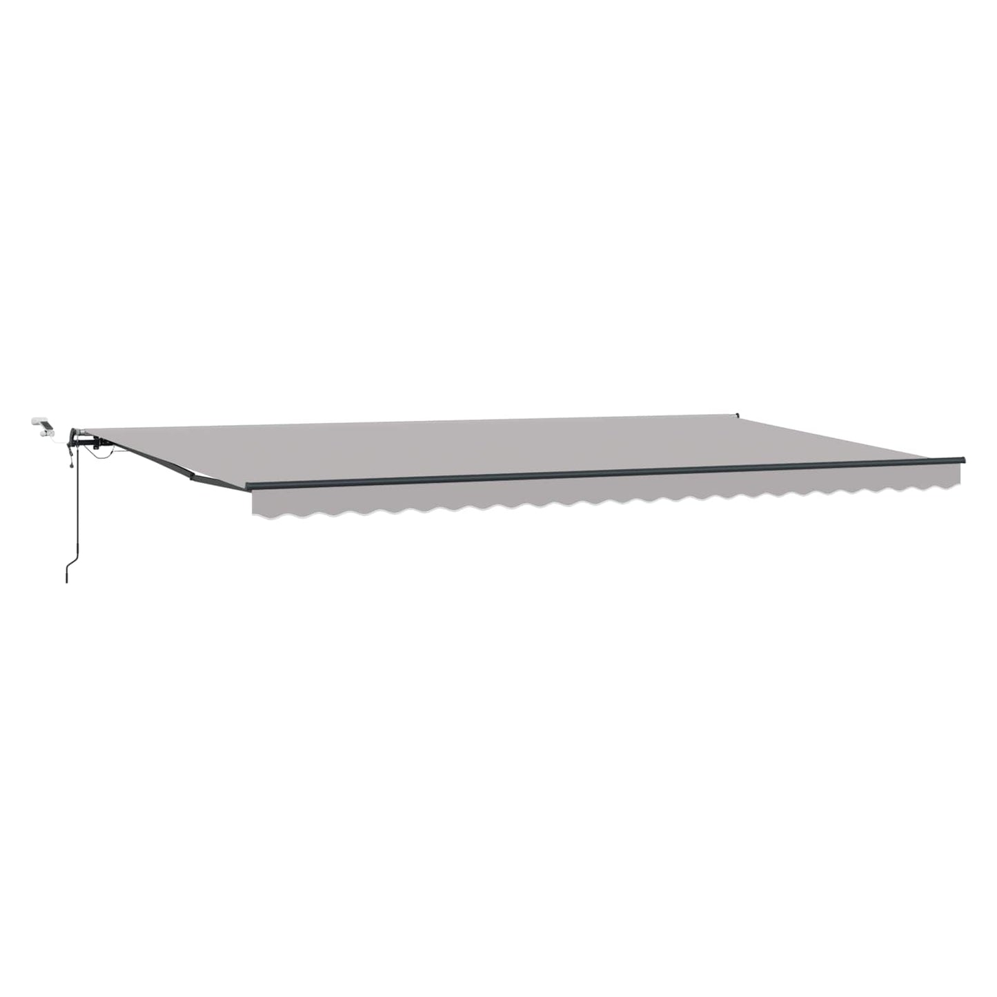 Udtrækkelig markise Lysegrå 600 × 300 cm Polyester