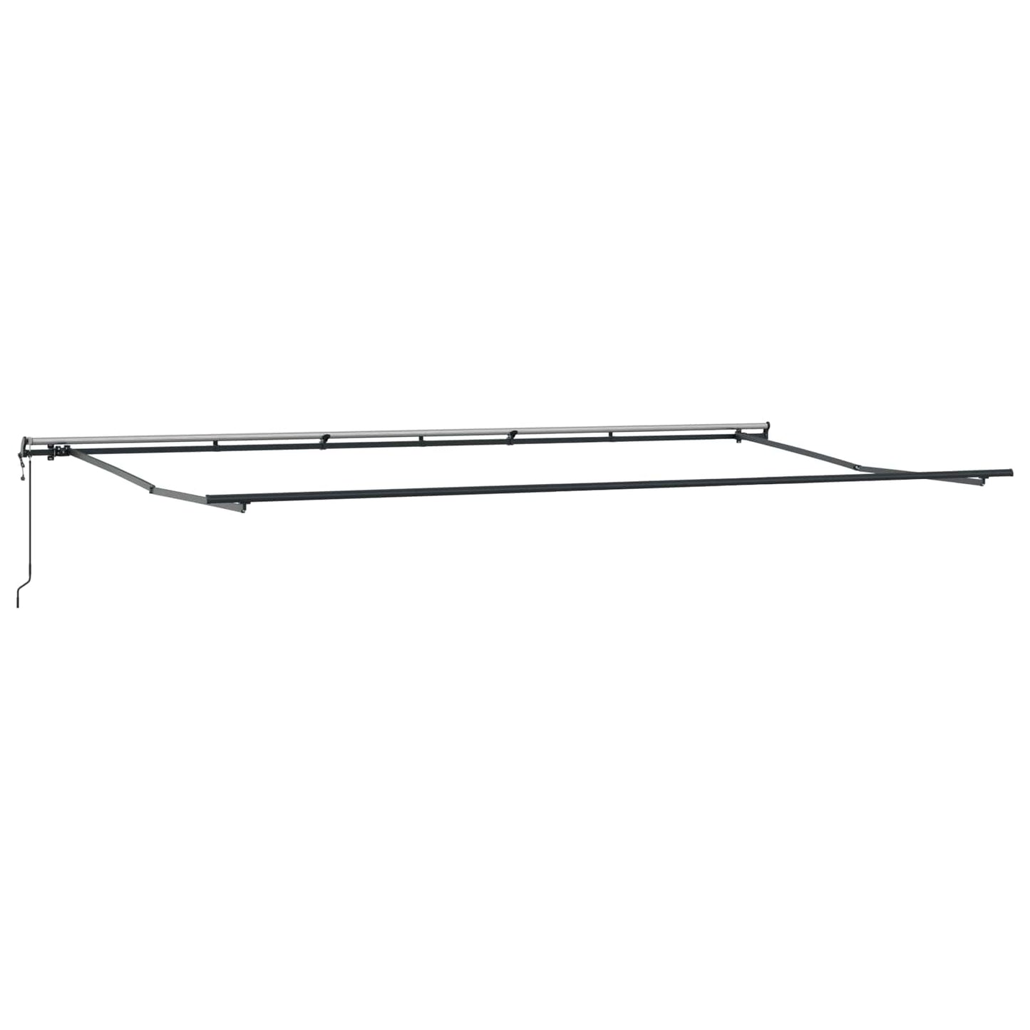 Udtrækkelig markise Grøn og gul 600 × 300 cm Stof og aluminium