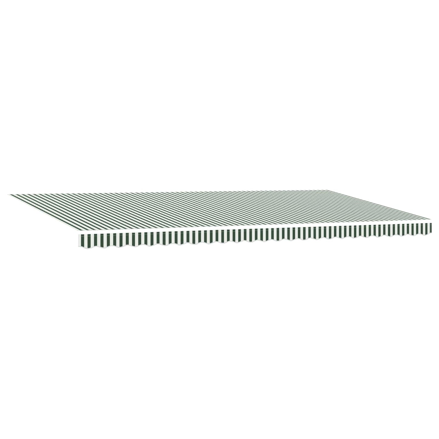 Udtrækkelig markise Grøn og Hvid 600 × 300 cm Stof og aluminium