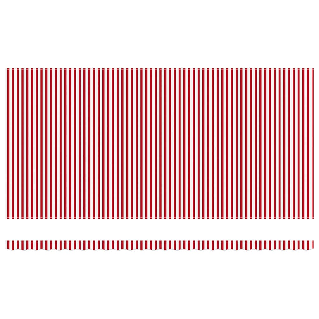 Udtrækkelig markise Rød og Hvid 600 × 350 cm Stof og aluminium