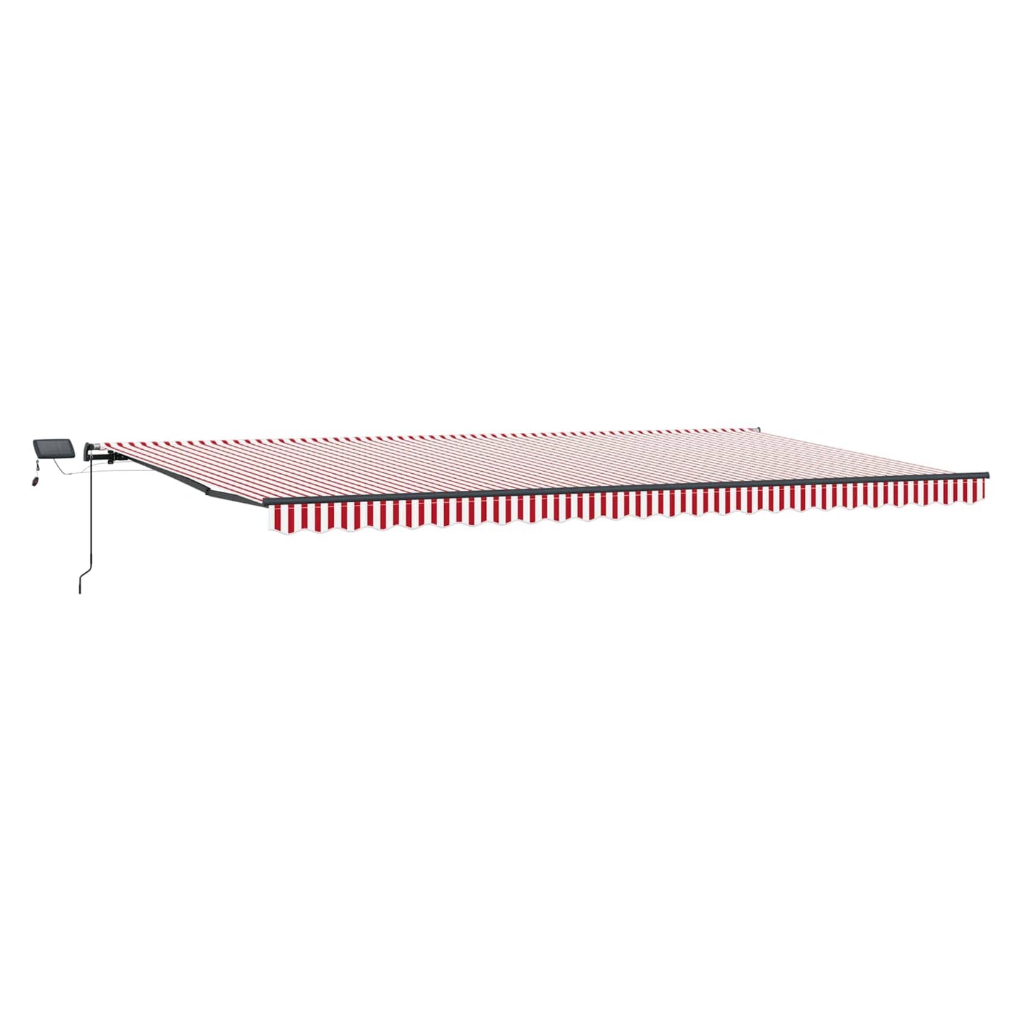 Udtrækkelig markise Rød og Hvid 600 × 350 cm Stof og aluminium