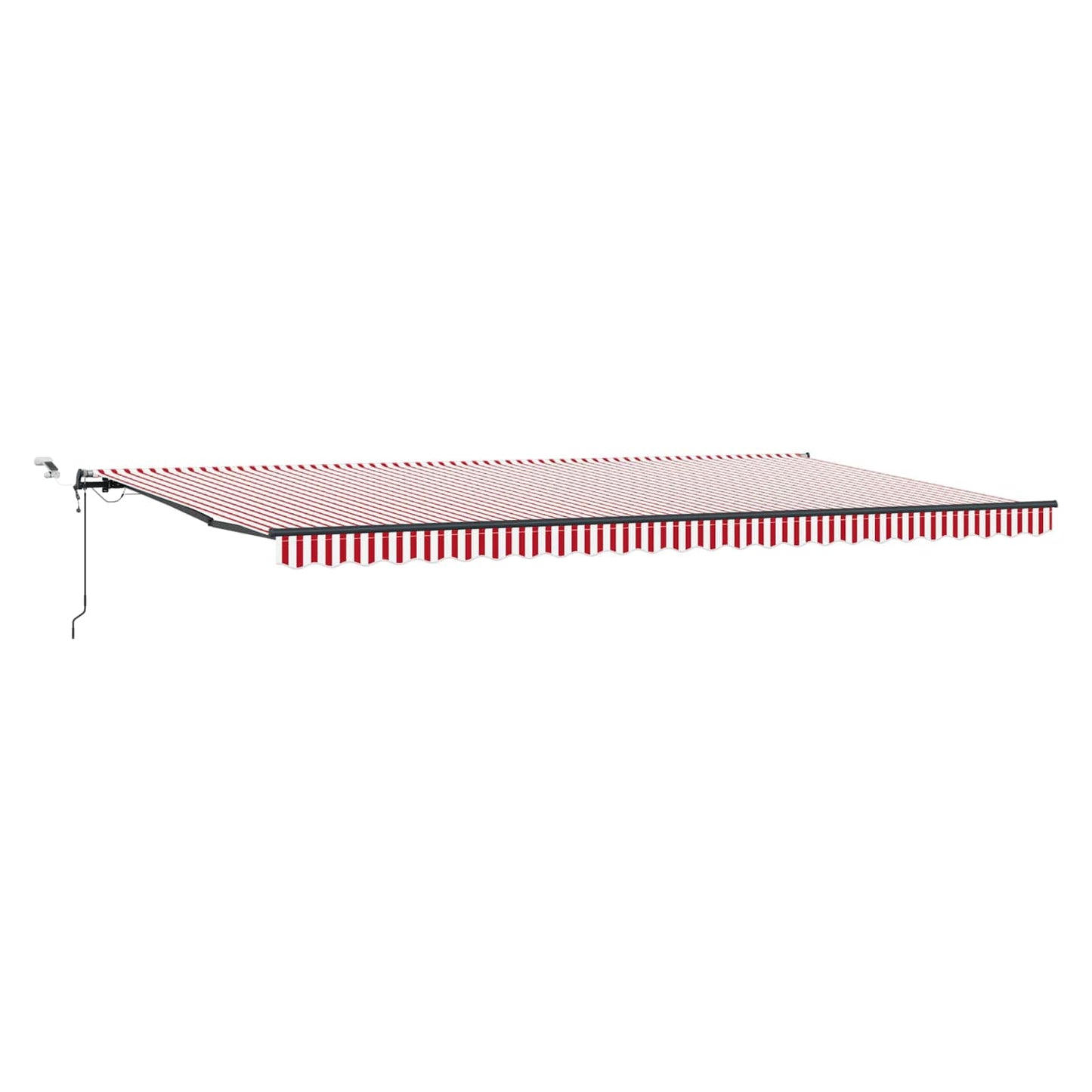 Udtrækkelig markise Rød og Hvid 600 × 350 cm Polyester