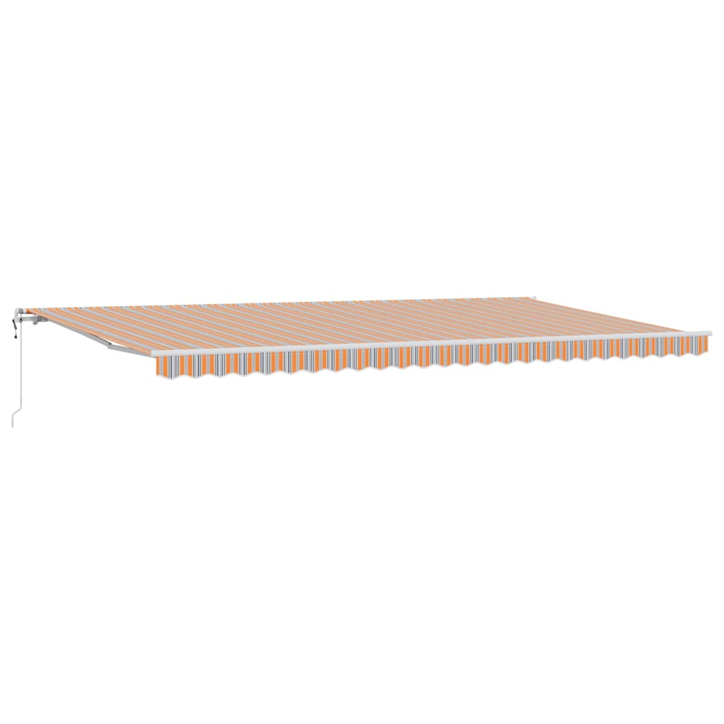 Udtrækkelig markise Flerfarvet 600 × 350 cm Stof og aluminium