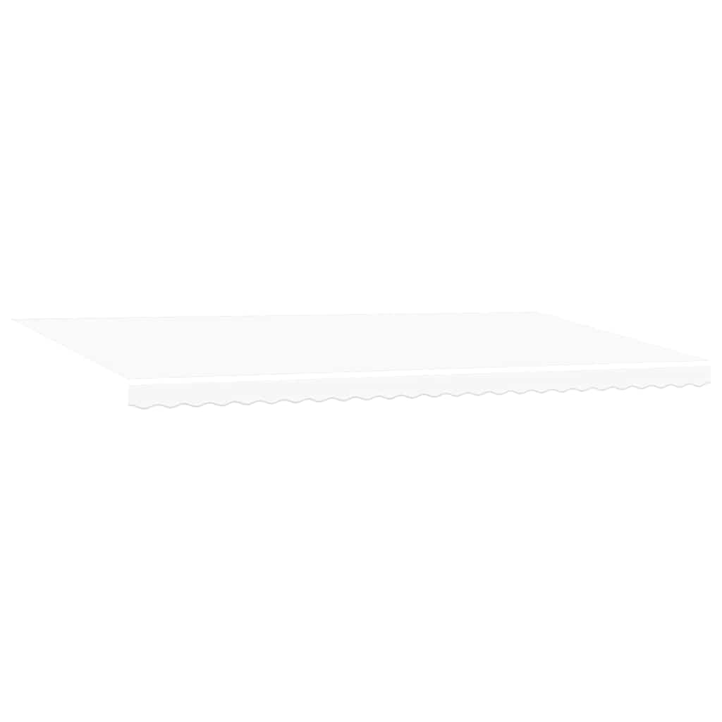 Udtrækkelig markise Hvid 600 × 350 cm Stof og aluminium