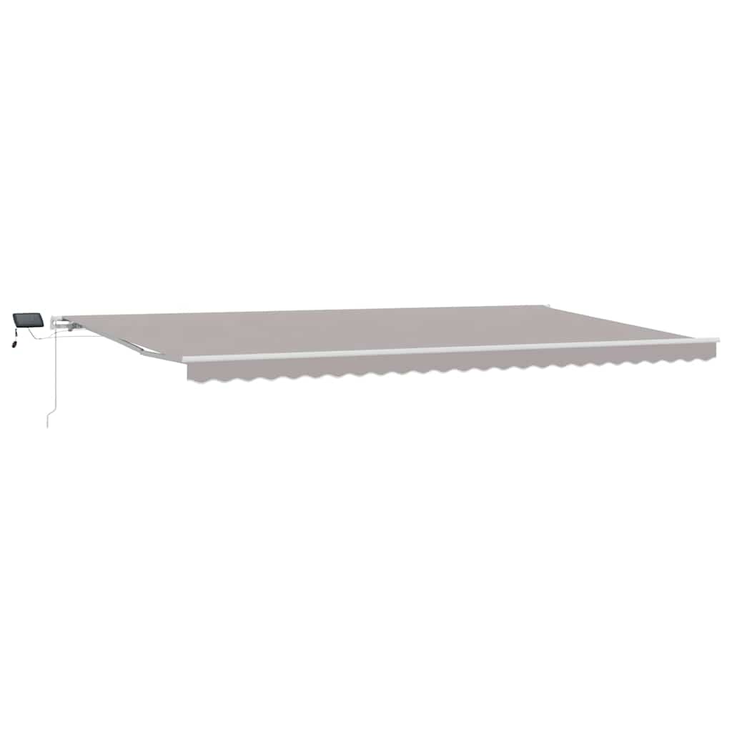 Udtrækkelig markise Lysegrå 600 × 350 cm Stof og aluminium