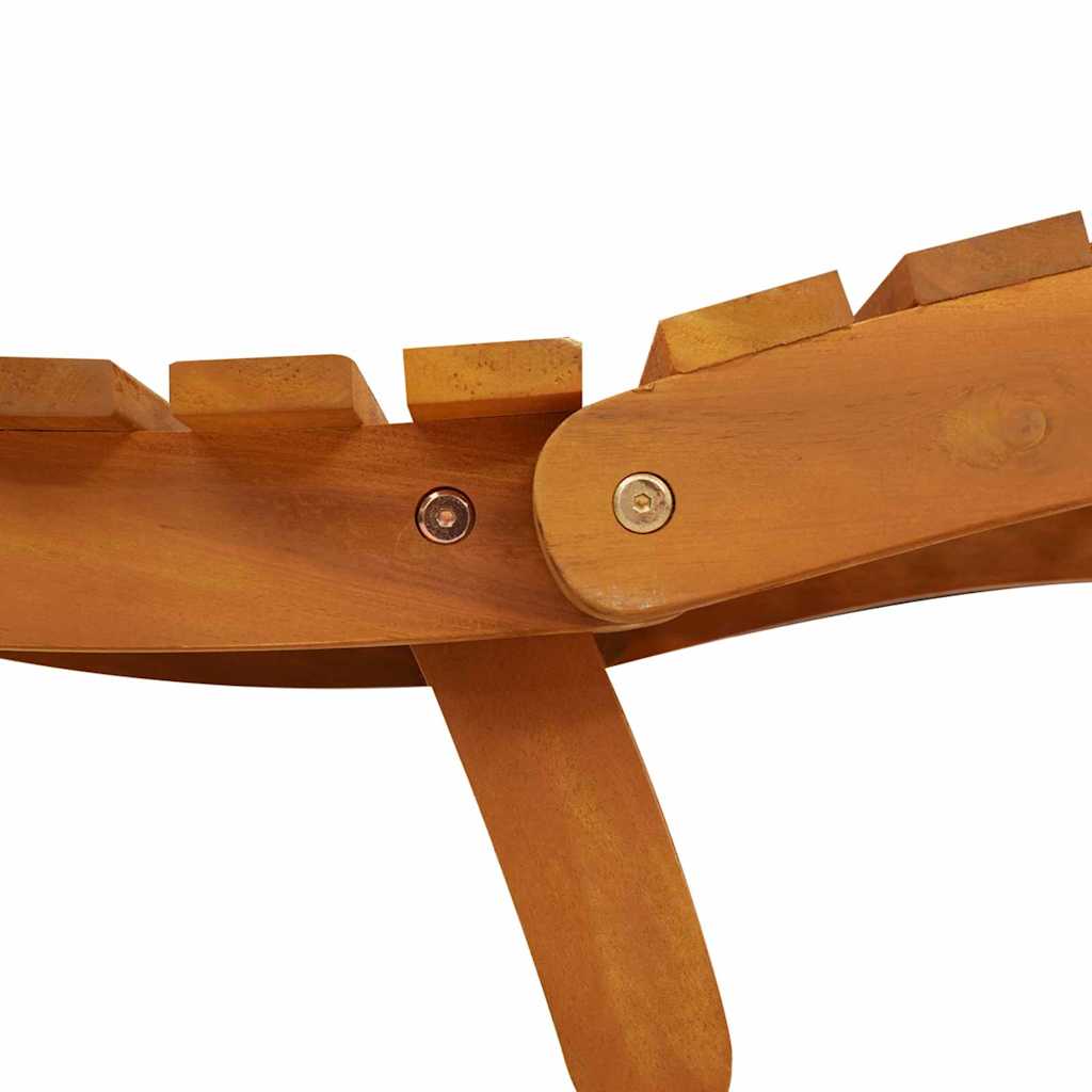 Liggestol 2 pcs Brun 55 x 184 x 64cm Massivt Akacietræ