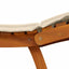 Liggestol med pude 2 pcs Beige Massivt Akacietræ