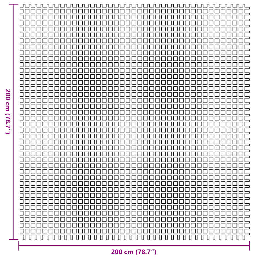 Telt tæppe Blå 200 x 200 cm Polyester