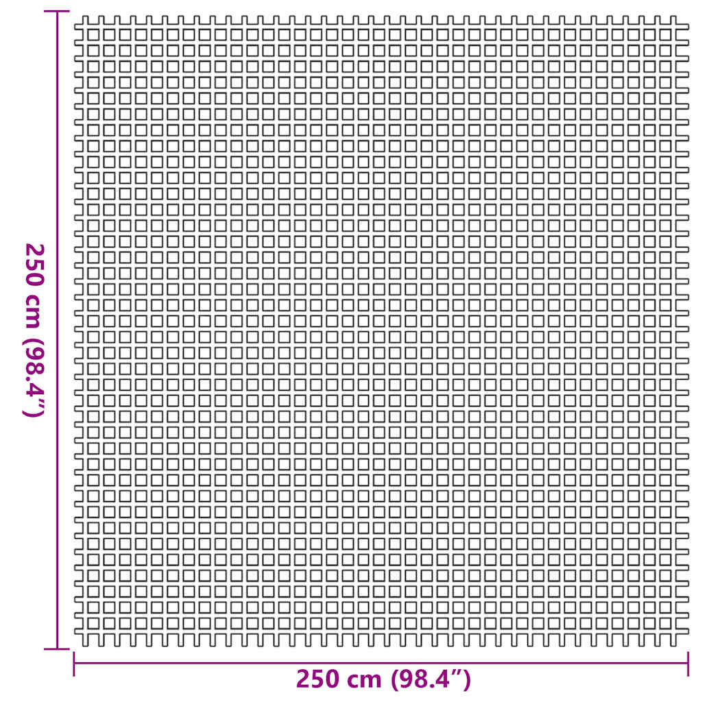 Telt tæppe Blå 250 x 250 cm Polyester