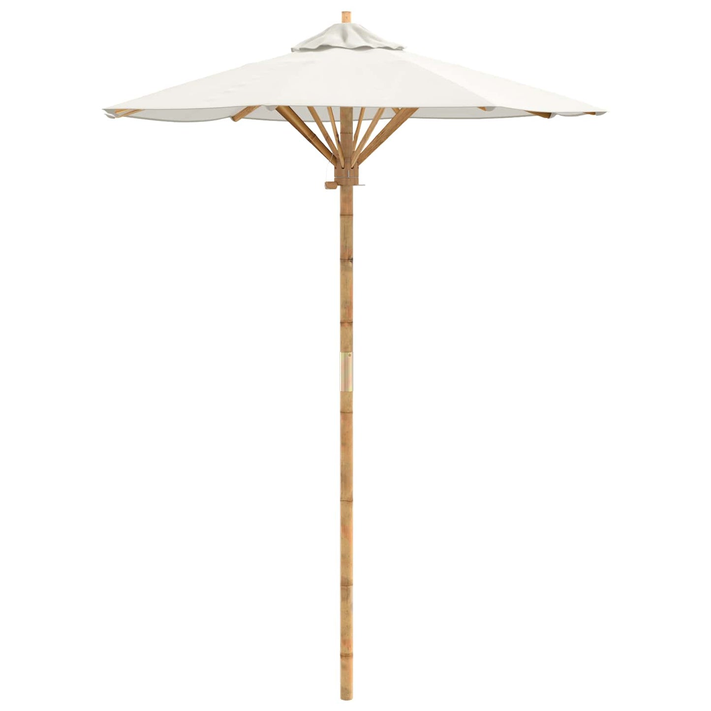 Havesol Cremehvid Ø 150 x 210 cm Bambus