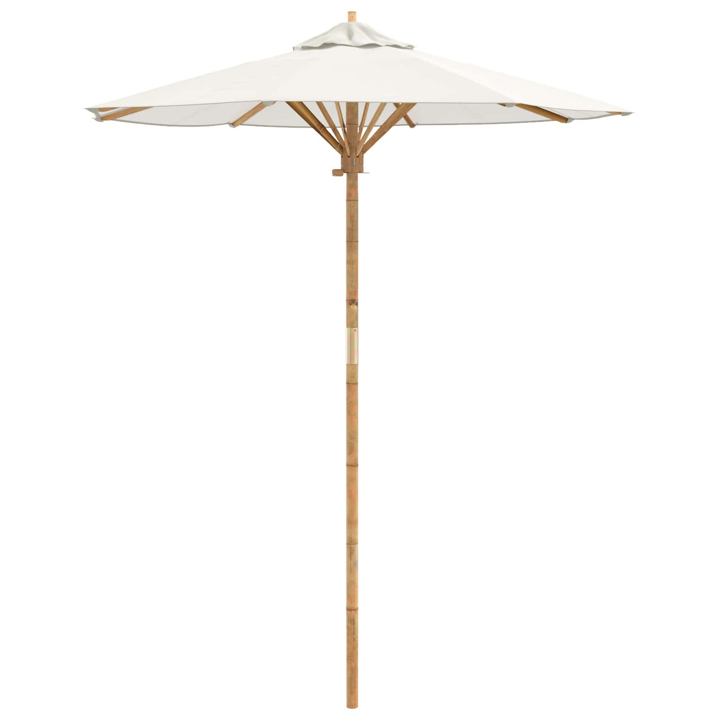Havesol Ø 180 x 230 cm Bambus Rund Cremehvid
