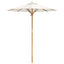 Havesol Ø 180 x 230 cm Bambus Rund Cremehvid