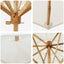 Havesol Ø 217 x 230 cm Bambus Rund Cremehvid