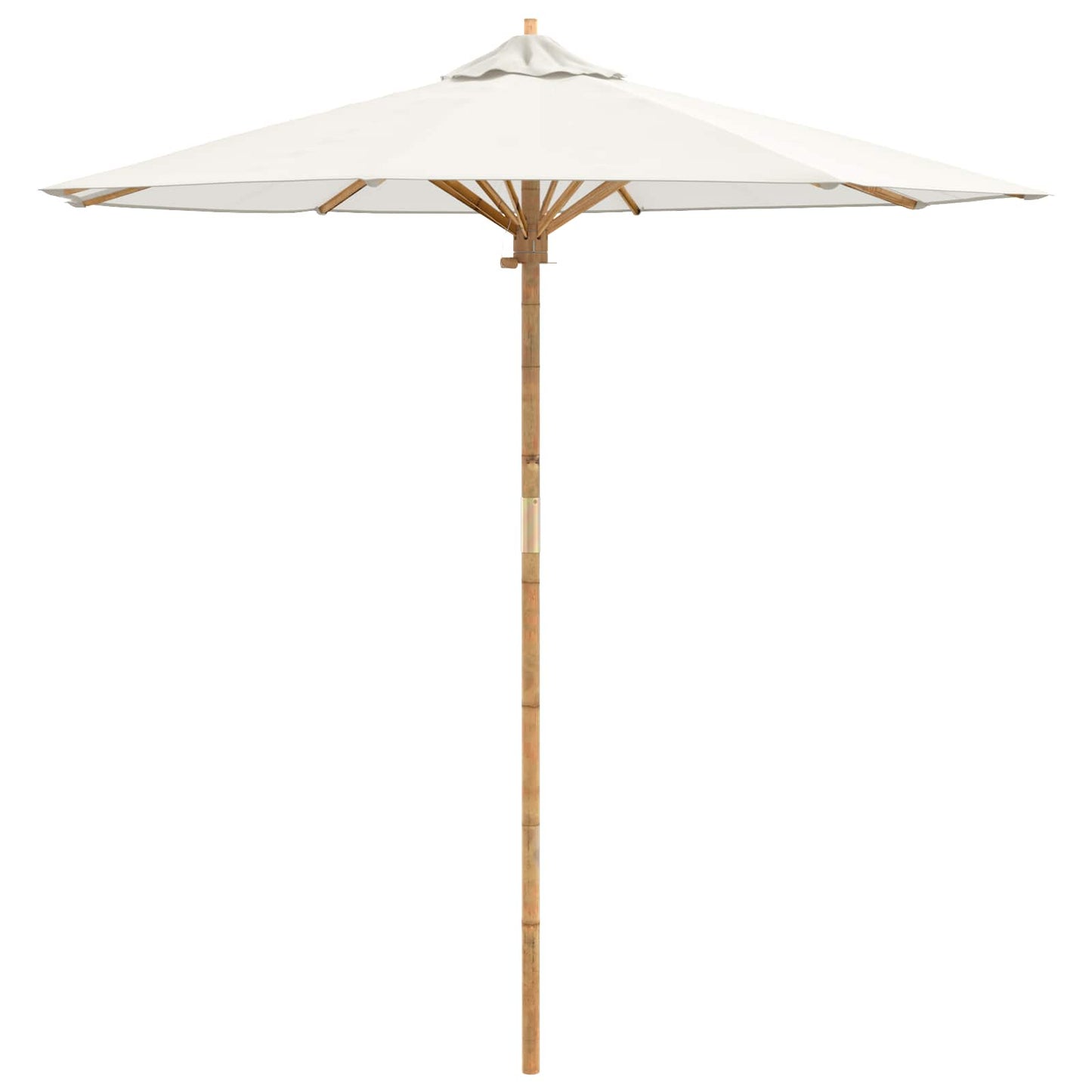 Havesol Ø 217 x 230 cm Bambus Rund Cremehvid